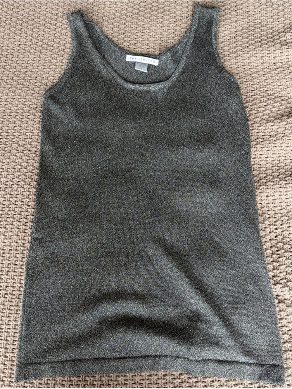 Vintage 90s The Limited Sparkly Grey Tank